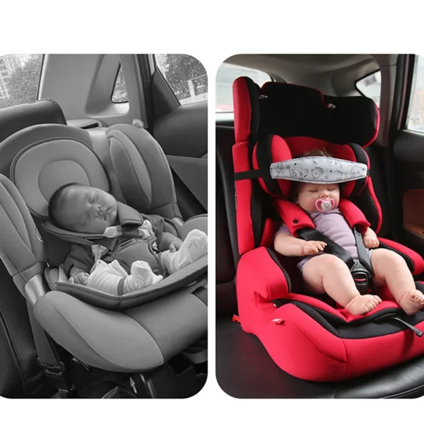 Soporte de cabeza de asiento de coche para bebé, cinturón de sujeción para cochecito de niños, Corralitos ajustables para niño y niña, posicionador de sueño, almohadas de seguridad para bebé 2