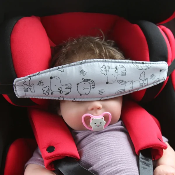 Soporte de cabeza de asiento de coche para bebé, cinturón de sujeción para cochecito de niños, Corralitos ajustables para niño y niña, posicionador de sueño, almohadas de seguridad para bebé 5